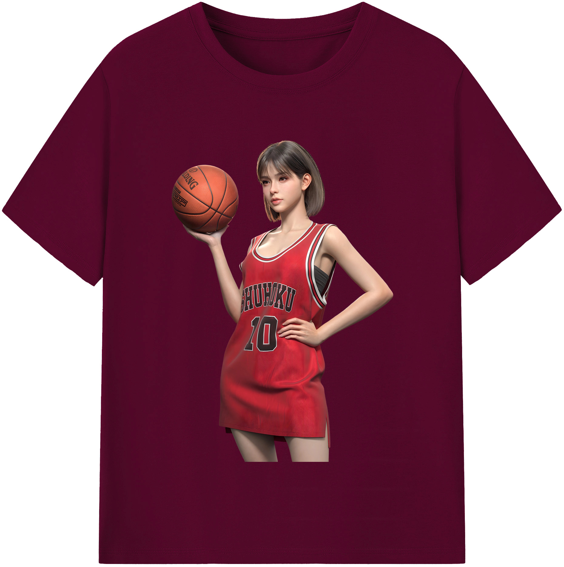 （画像用） SLAM DUNK／スラムダンク レディースカジュアルプリントTシャツ（綿100％）